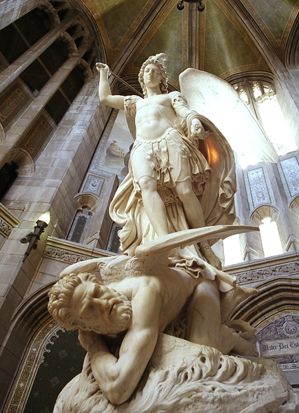 Archangel Michael overcoming Lucifer
